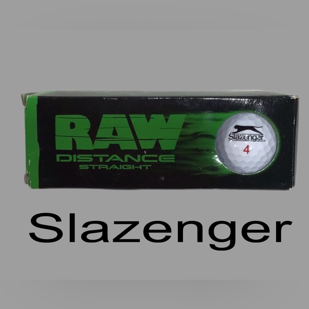 NIB Slazenger RAW‎ Distance Golf Balls, Sleeve of 3 Balls,